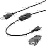 Renkforce USB-Kabel USB 2.0 USB-A Stecker, USB-A Buchse 1.50 m Schwarz inkl. Ein/Aus-Schalter RF-46