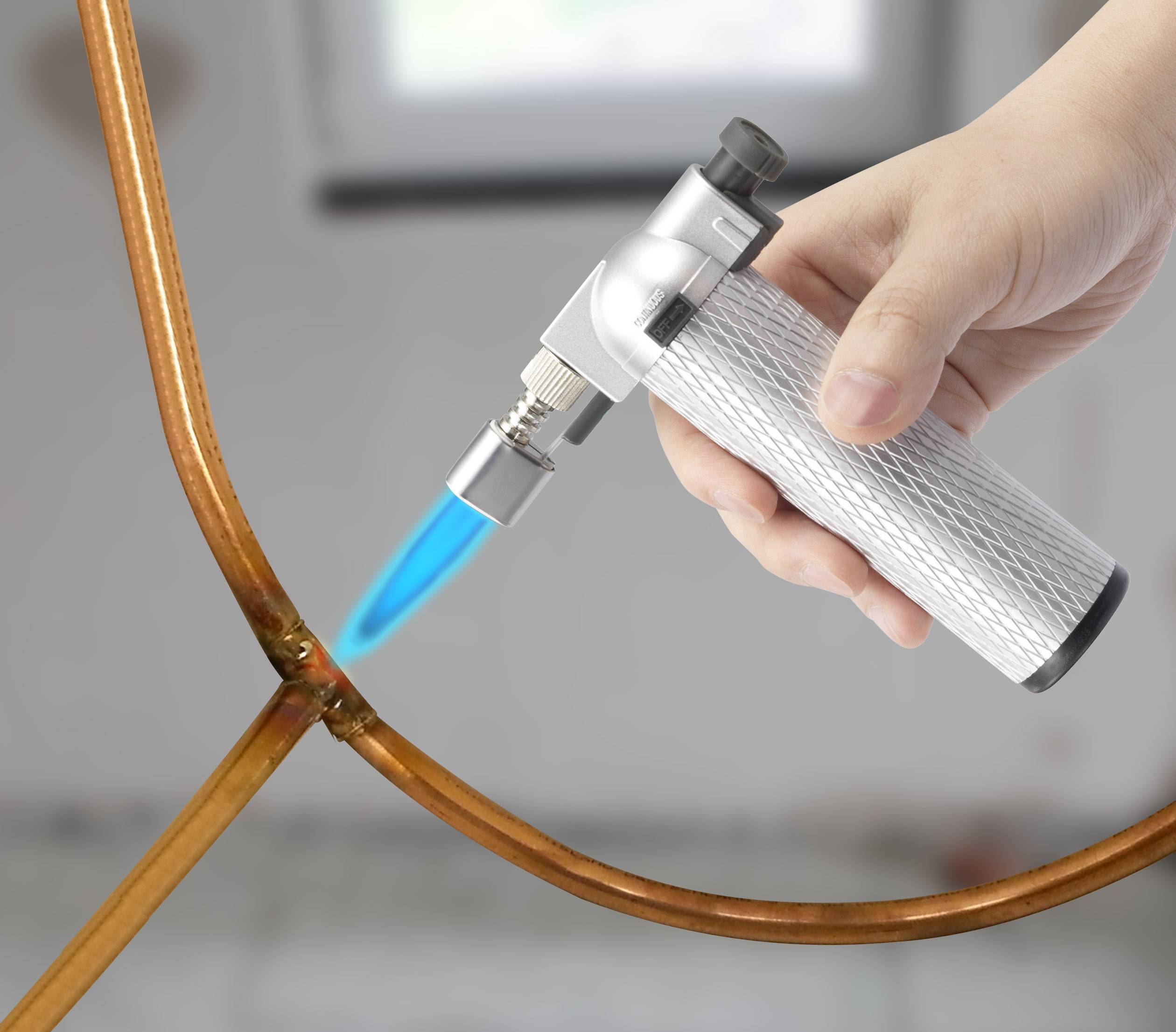 TOOLCRAFT 2183258 Gasbrenner Flambierbrenner Mit Gaskartusche 1300°C 90 min inkl. Gasflasche