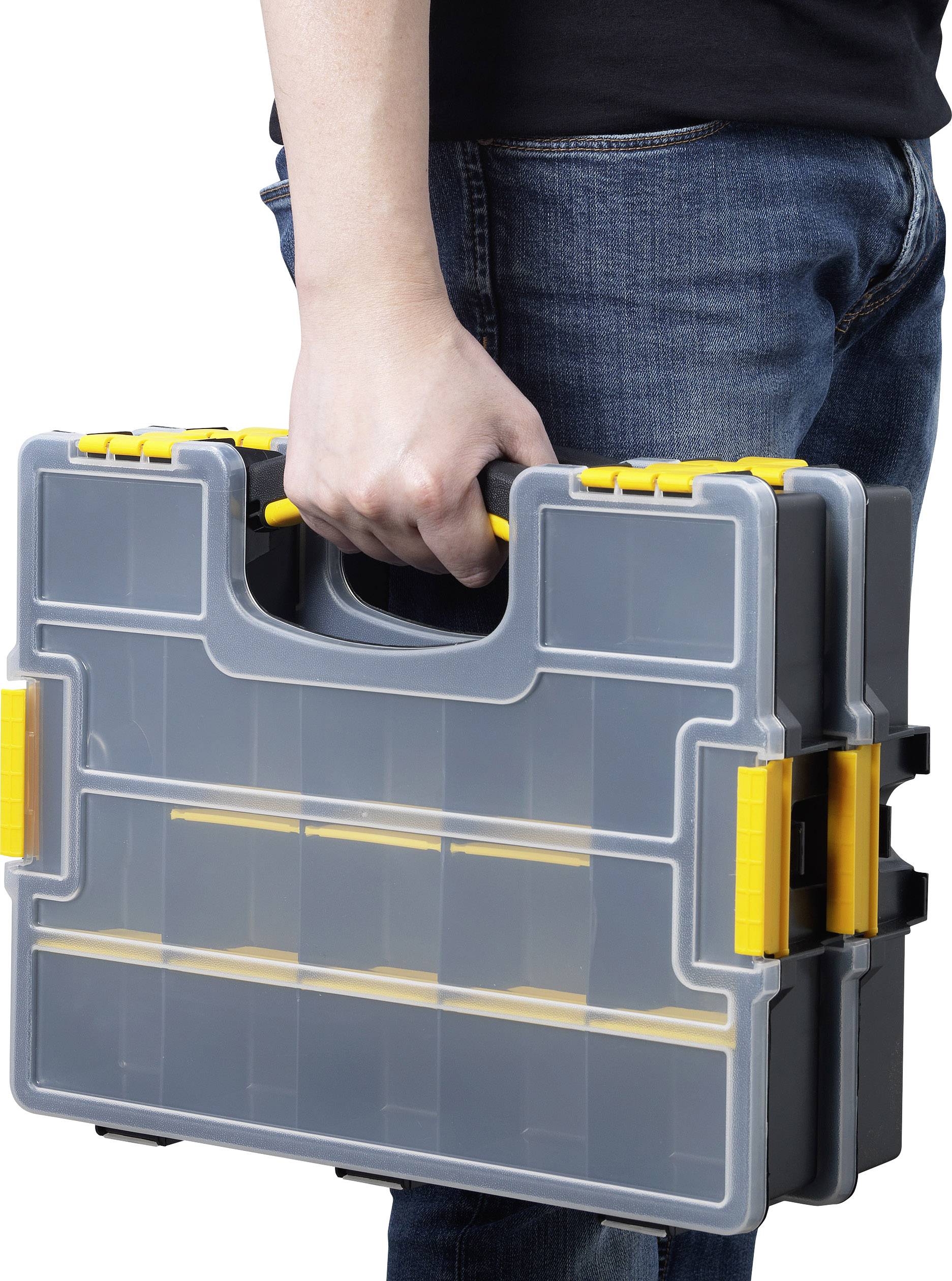 TOOLCRAFT Sortimentsbox (L x B x H) 370 x 286 x 140mm Anzahl Fächer: 15 variable Unterteilung Inhalt 2St.