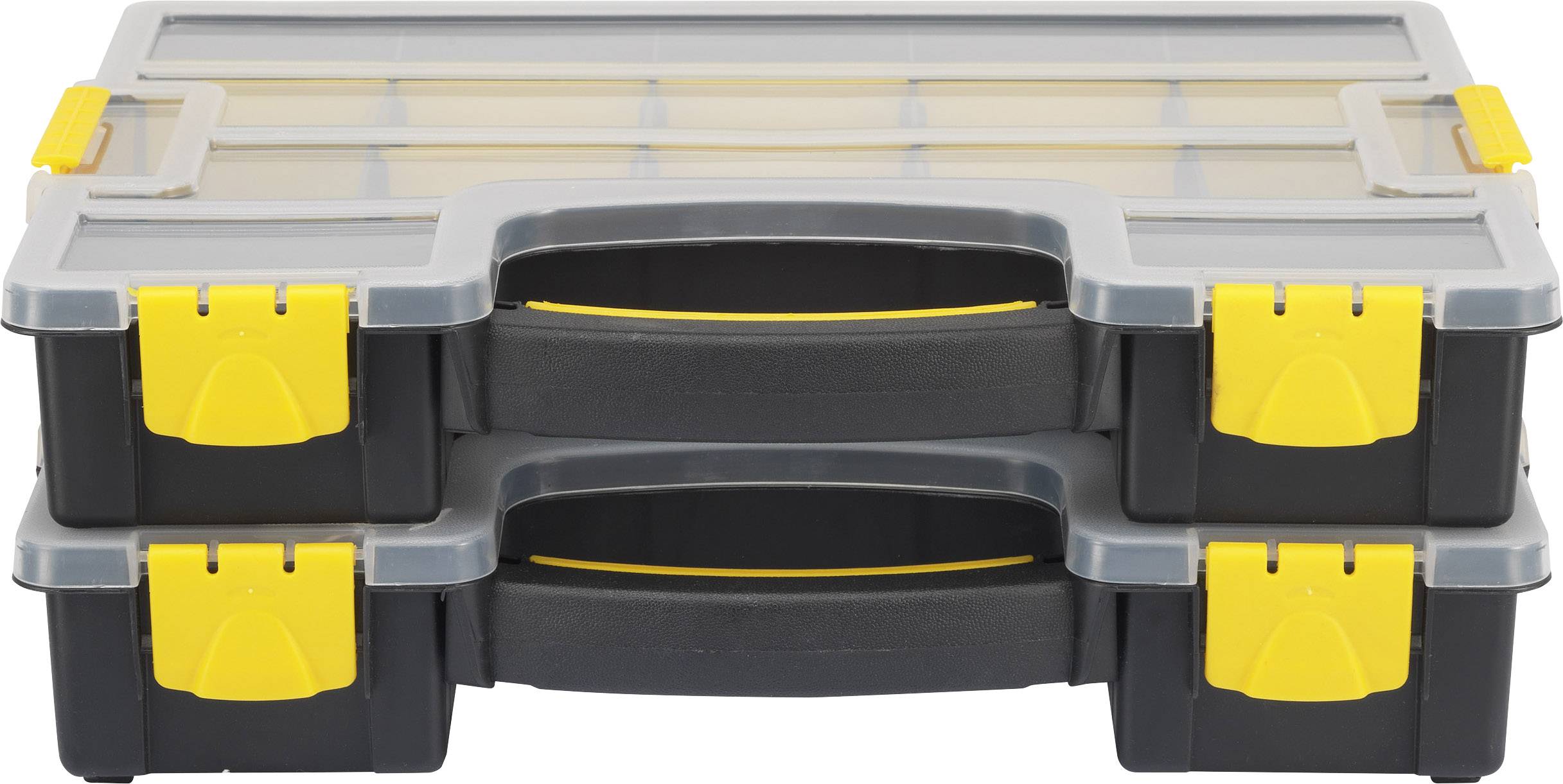 Basetech Sortimentskasten 2er Set (L x B x H) 370 x 286 x 140 mm variable Unterteilung