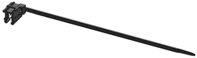 WKK ART005909 Kabelbinder 160mm 3.60mm Schwarz Kabelbündelung seitlich zur Montage, Hitzestabilisiert, Witterungsstabil 1St.