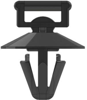 WKK 5744 Kabelbinder 200mm 4.80mm Schwarz mit Spreizanker und Teller, Hitzestabilisiert, Witterungsstabil