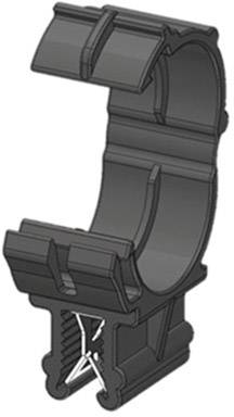 WKK Kantenclip steckbar ART005914 Bündel-Ø (Fest)=13mm hitzestabilisiert, Kabelbündelung quer der Montage Schwarz 1St.