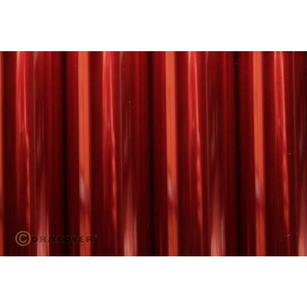 Oracover 21-029-010 Bügelfolie (L x B) 10m x 60cm Transparent-Rot