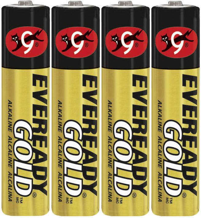 Eveready Gold Micro (AAA)-Batterie Alkali-Mangan 1.5V 4St.