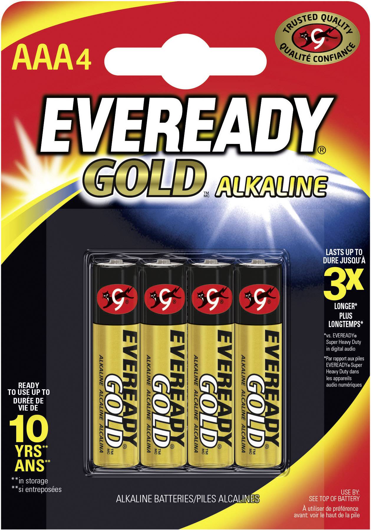 Eveready Gold Micro (AAA)-Batterie Alkali-Mangan 1.5V 4St.