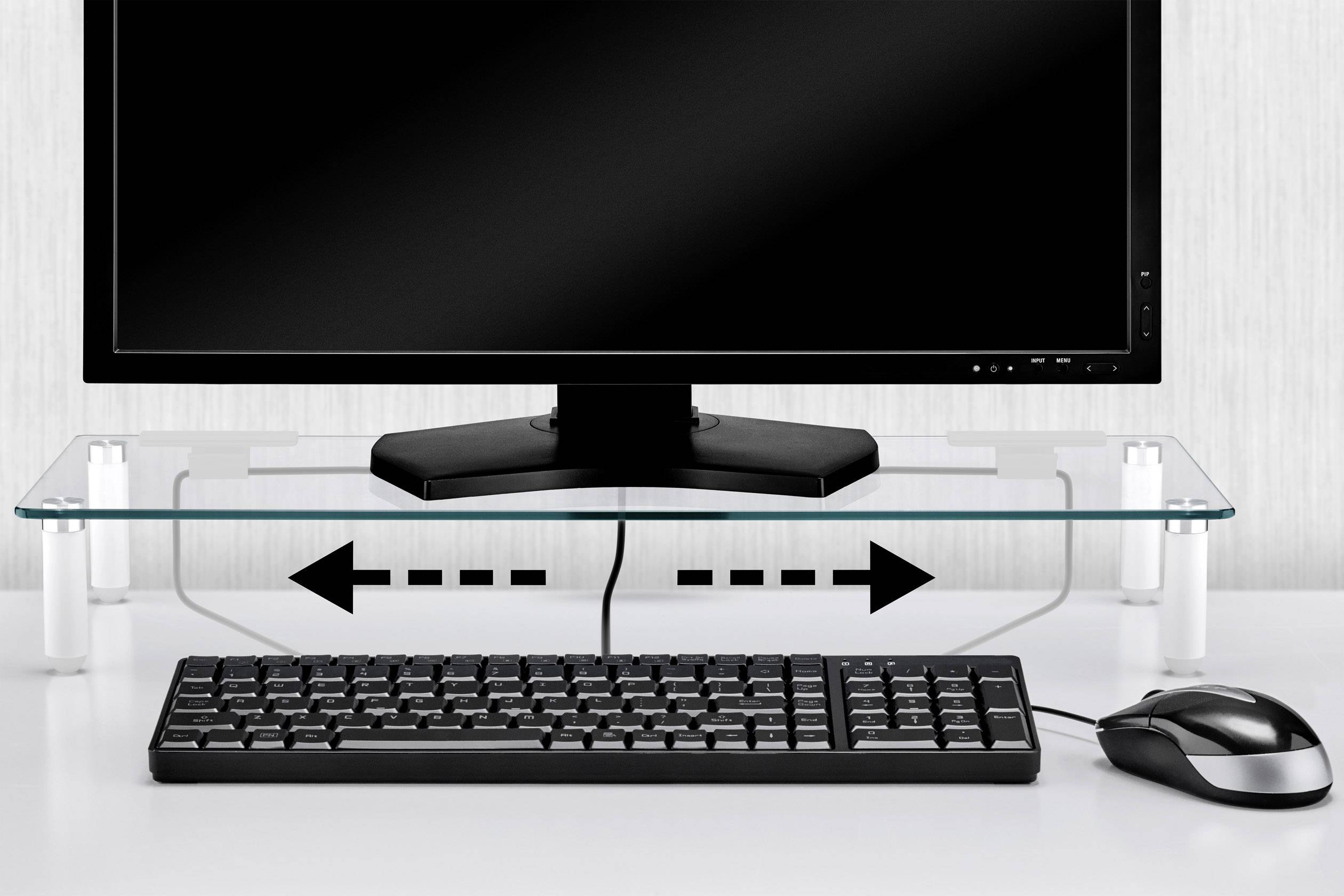 SpeaKa Professional SP-MO-02 Monitor-Erhöhung Höhen-Bereich: 8cm (max) Silber