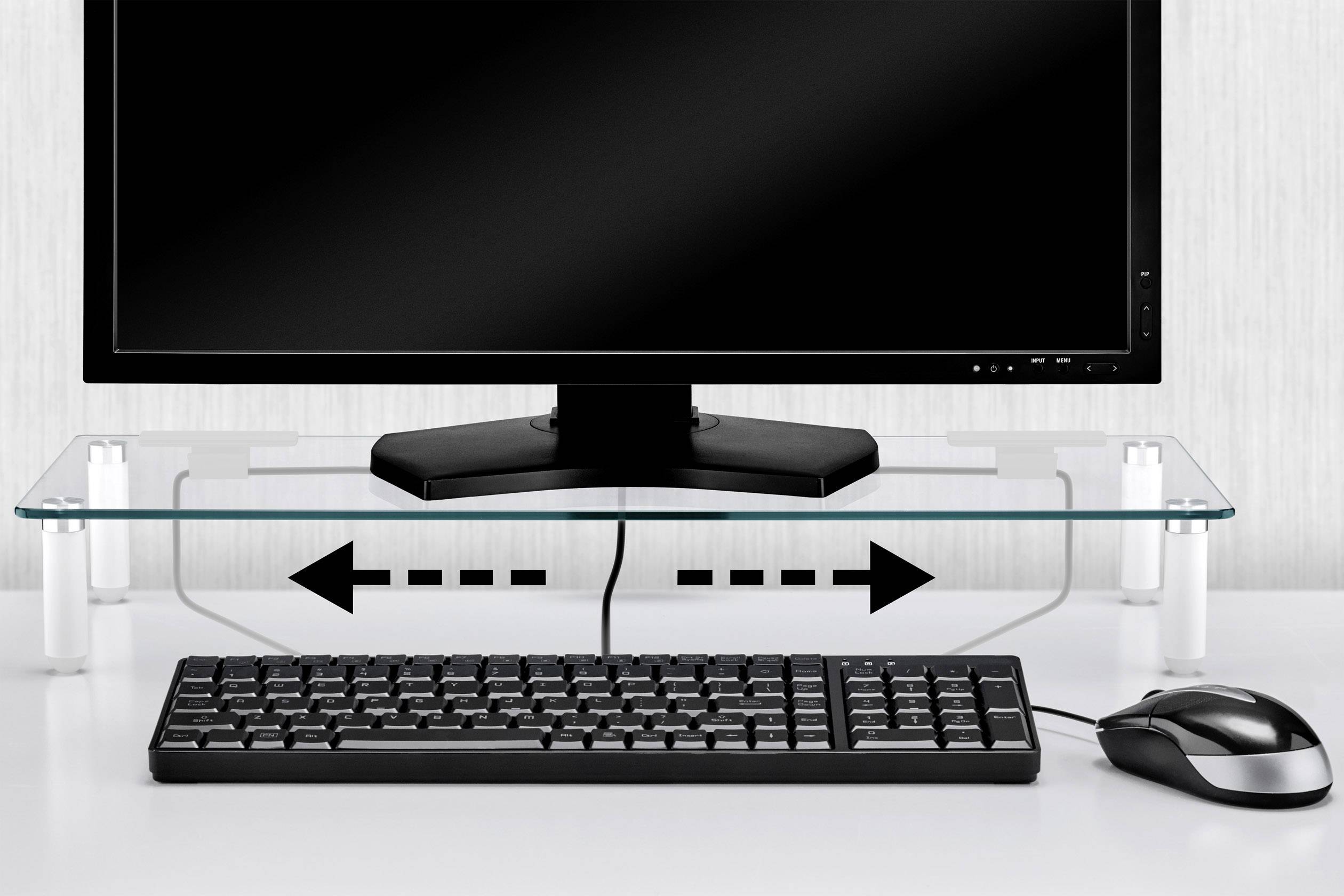 SpeaKa Professional SP-MO-02 Monitor-Erhöhung Höhen-Bereich: 8cm (max) Silber