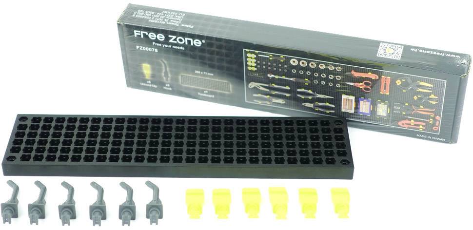 1553640 Lochplattenwand-Set 13-tlg. (L x B x H) 280, 71 mm, mm x 71mm x 12mm