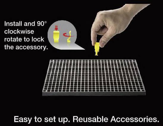 1553640 Lochplattenwand-Set 13-tlg. (L x B x H) 280, 71 mm, mm x 71mm x 12mm