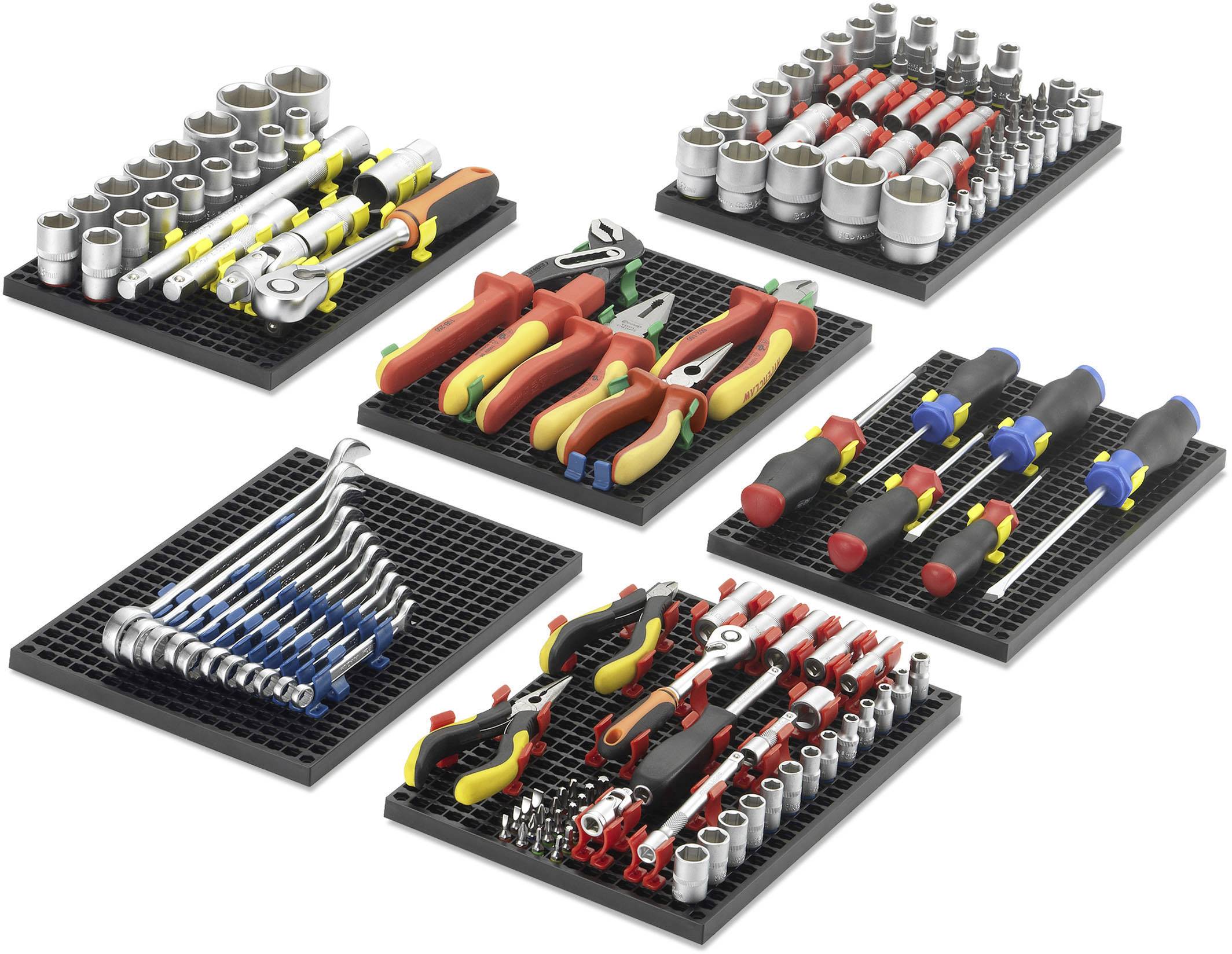 1553641 Lochplattenwand-Set 68-tlg. (L x B x H) 280 x 195 x 12mm 1St.