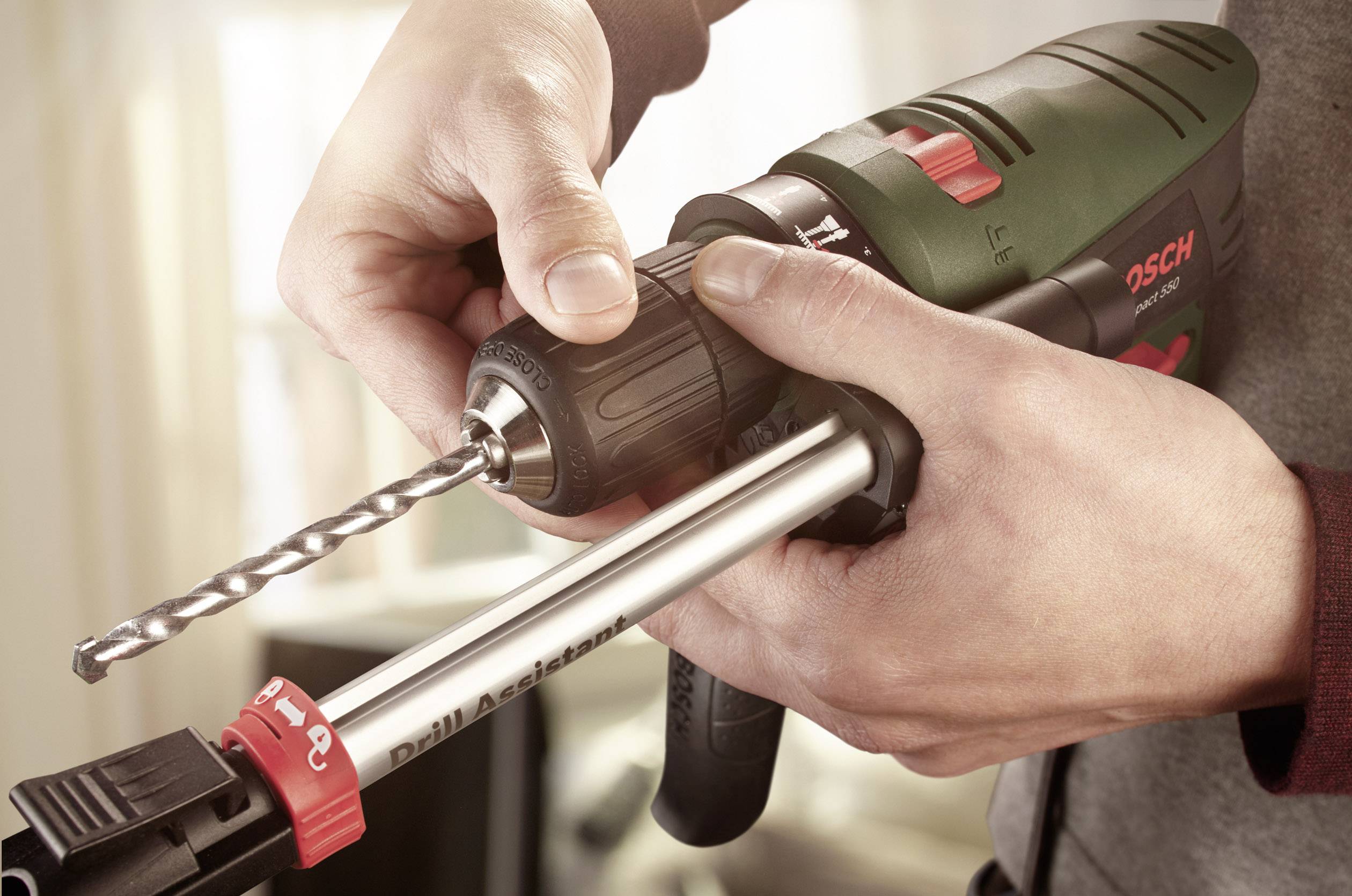 Bosch Home and Garden EasyImpact 550 1-Gang-Schlagbohrmaschine 550 W inkl. Bohrassistent, inkl. Koffer