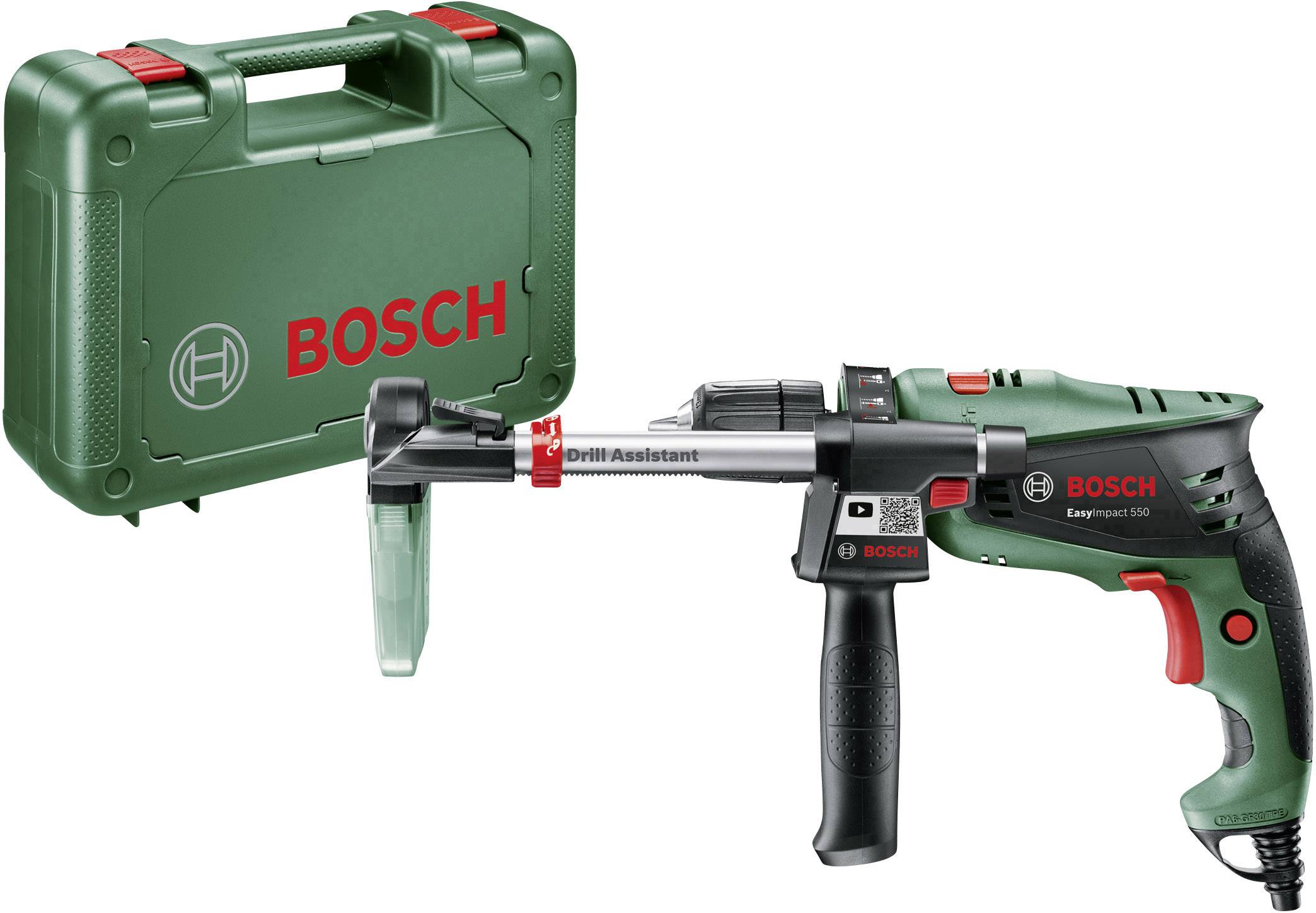 Bosch Home and Garden EasyImpact 550 1-Gang-Schlagbohrmaschine 550 W inkl. Bohrassistent, inkl. Koffer