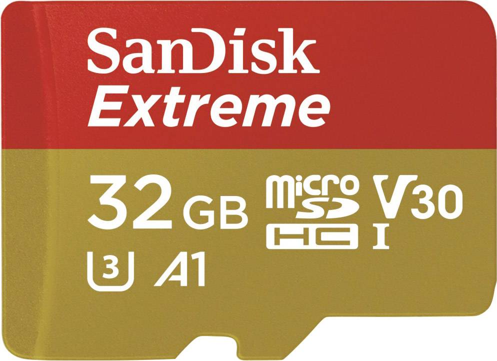 SanDisk Extreme - Flash-Speicherkarte (microSDHC/SD-Adapter inbegriffen)