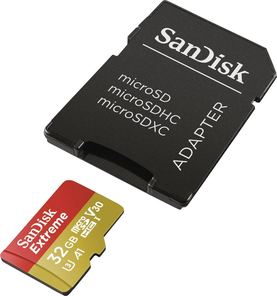 SanDisk Extreme - Flash-Speicherkarte (microSDHC/SD-Adapter inbegriffen)