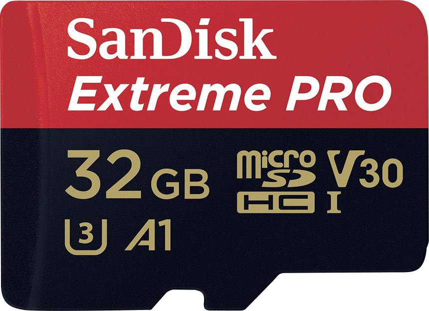 SanDisk Extreme® Pro microSDHC-Karte 32 GB Class 10, UHS-I, UHS-Class 3, v30 Video Speed Class inkl
