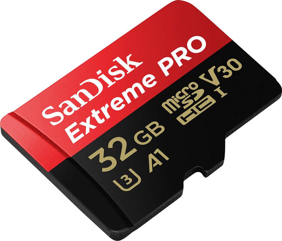 SanDisk Extreme® Pro microSDHC-Karte 32 GB Class 10, UHS-I, UHS-Class 3, v30 Video Speed Class inkl
