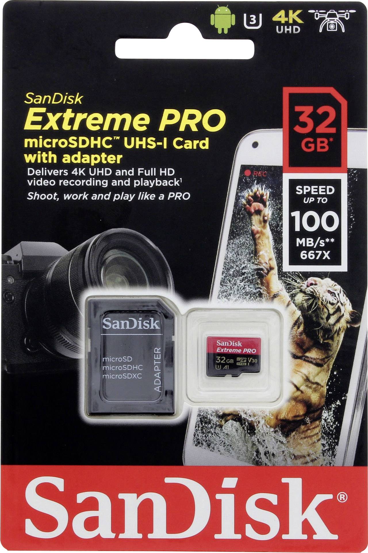 SanDisk Extreme® Pro microSDHC-Karte 32GB Class 10, UHS-I ...