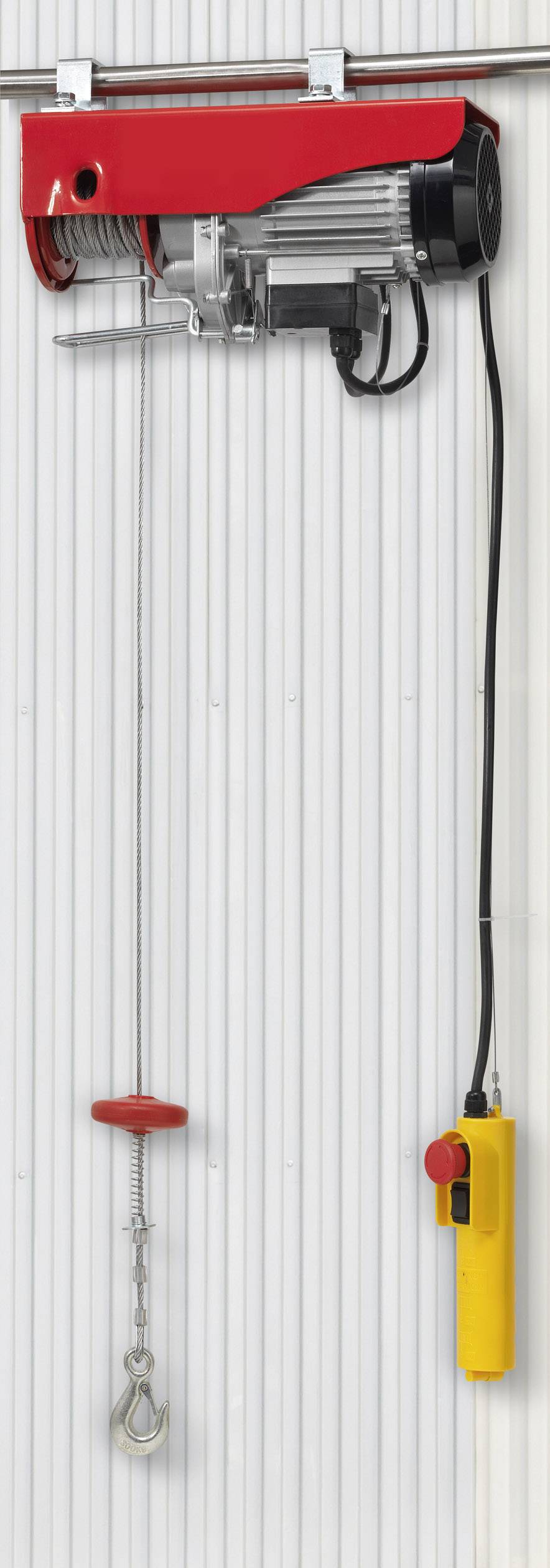 TOOLCRAFT 1553742 Elektrischer Seilhebezug Tragfähigkeit (mit Umlenkrolle) 600kg Tragfähigkeit (ohne Umlenkrolle) 300kg