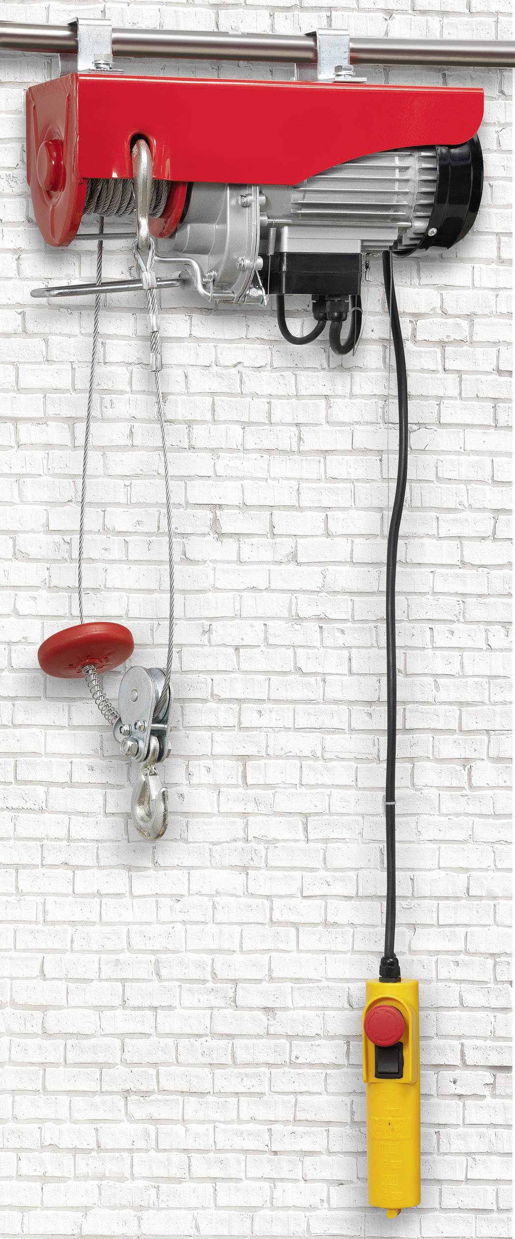 TOOLCRAFT 1553742 Elektrischer Seilhebezug Tragfähigkeit (mit Umlenkrolle) 600kg Tragfähigkeit (ohne Umlenkrolle) 300kg