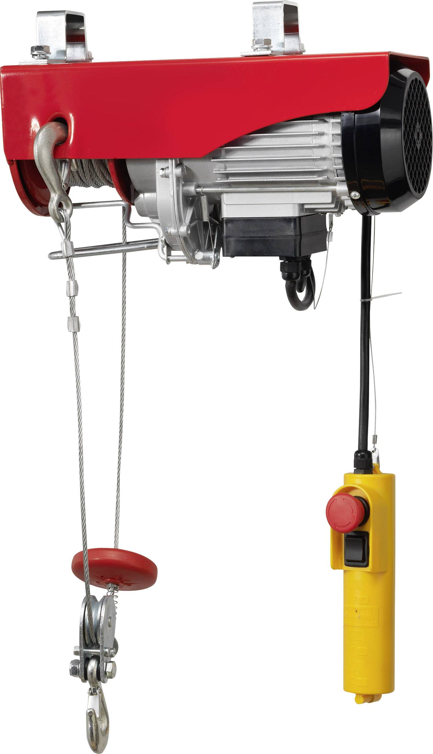 TOOLCRAFT 1553742 Elektrischer Seilhebezug Tragfähigkeit (mit Umlenkrolle) 600kg Tragfähigkeit (ohne Umlenkrolle) 300kg