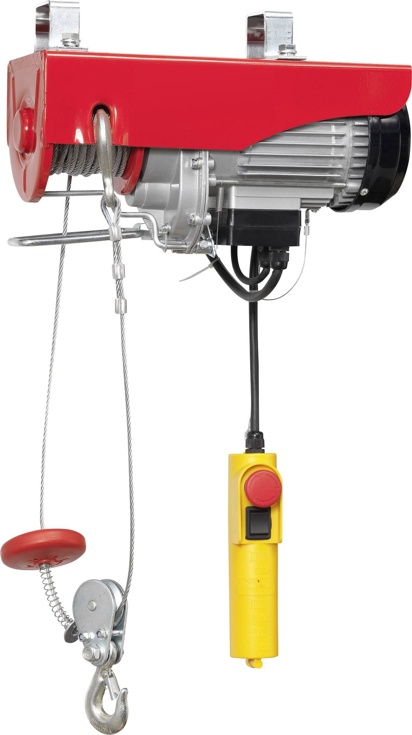 TOOLCRAFT 1553742 Elektrischer Seilhebezug Tragfähigkeit (mit Umlenkrolle) 600kg Tragfähigkeit (ohne Umlenkrolle) 300kg