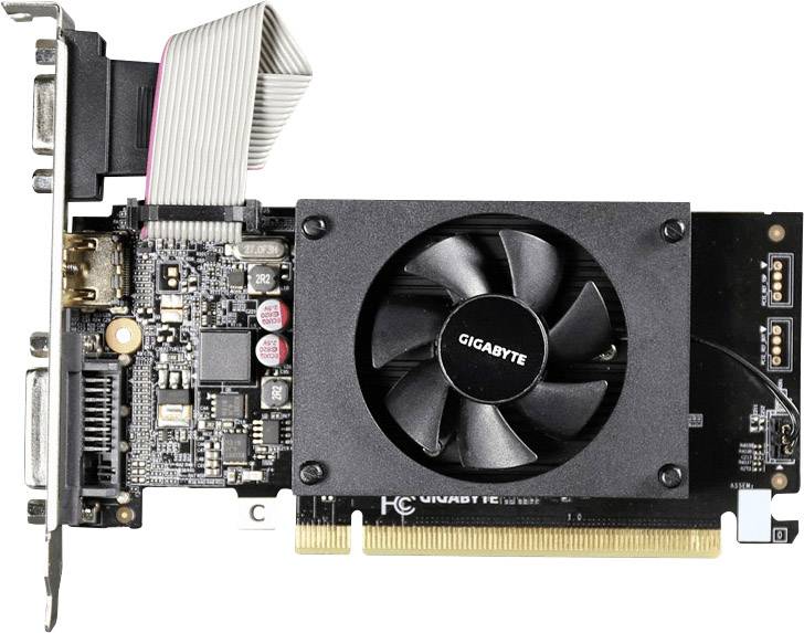Gigabyte Grafikkarte Nvidia GeForce GT710 2 GB DDR3-RAM HDMI®, DVI, VGA Low Profile