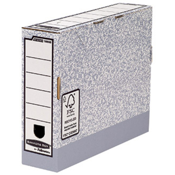 Bankers Box Carton d'archives 1080001 80 mm x 260 mm x 315 mm gris, blanc