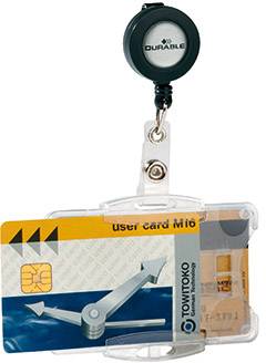Durable 821919 Ausweishalter Jojo, Clip, Druckknopf-Schlaufe 10 St.