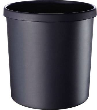 helit Papierkorb the firefighter rund 29,5 x 31 cm (Ø x H) 18l mit Griffrand Kunststoff schwarz 1 Sortierfach