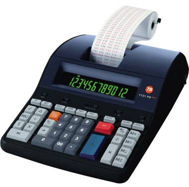 Triumph Adler TA 1121 PD Eco Druckender Tischrechner Schwarz Display (Stellen): 12 netzbetrieben