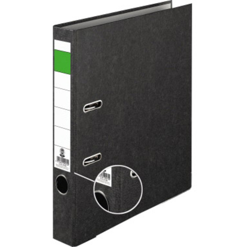 Folder A4 Spine width: 50 mm Black Paste paper 2 brackets 120009390