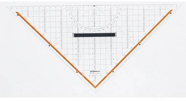 Rumold Geometriedreieck 1058 Transparent Länge der Hypotenuse: 32.5cm