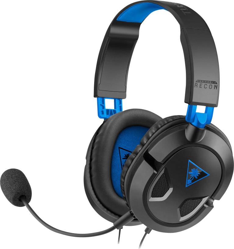 Turtle Beach Ear Force Recon 50P Gaming Over Ear Headset kabelgebunden 7.1 Surround Schwarz Mikrofon-Rauschunterdrückung Lautstärkeregelung, Mikrof