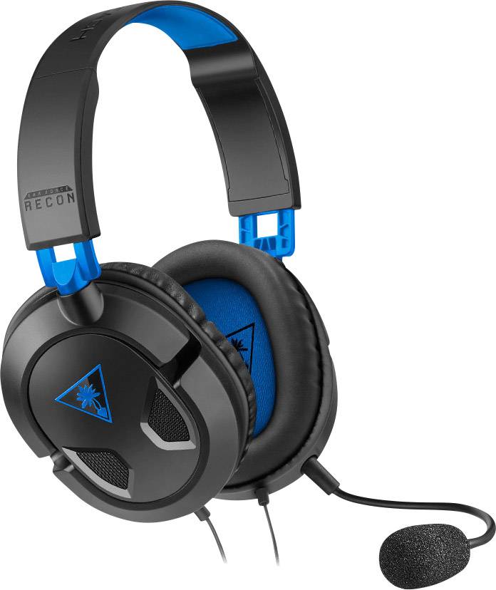 Turtle Beach Ear Force Recon 50P Over Ear Headset kabelgebunden 7.1 Surround Schwarz Mikrofon-Rauschunterdrückung Lautstärkeregelung, Mikrofon-Stum