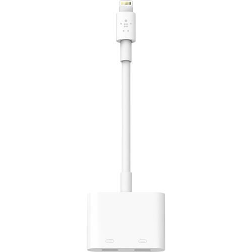 Belkin Apple iPad/iPhone/iPod Adaptateur [1x Dock mâle Lightning - 2x Dock Apple femelle Lightning] blanc