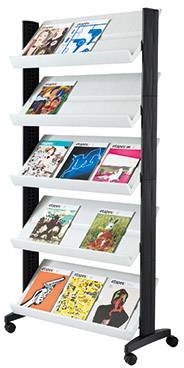 Paperflow Uno 255N.02 Prospekthalter Grau DIN A4 Anzahl der Fächer 5 1 St. (B x H x T) 855 x 1675 x 385 mm