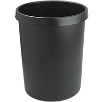 Helit the german H6106295 Papierkorb 45 l (Ø x H) 390 mm x 480 mm Polyethylen Schwarz 1 St. Helit the german H6106295 Papierkorb 45 l (Ø x H) 390 mm x 480 mm Polyethylen Schwarz 1 St.
