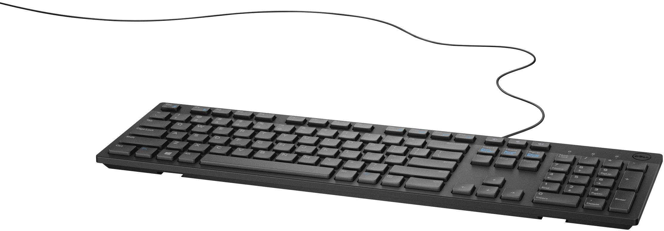 Dell KB216 USB Tastatur Deutsch, QWERTZ Schwarz