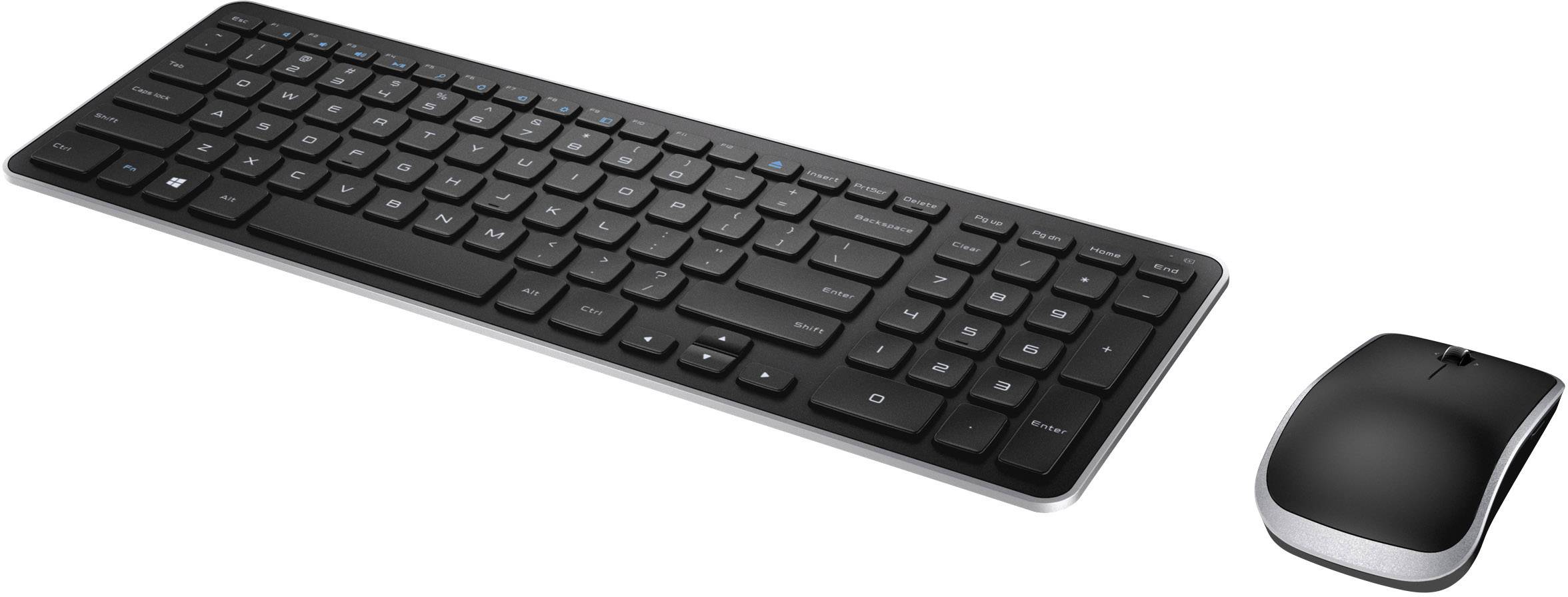 Dell KM714 Funk Tastatur, Maus-Set Deutsch, QWERTZ Schwarz