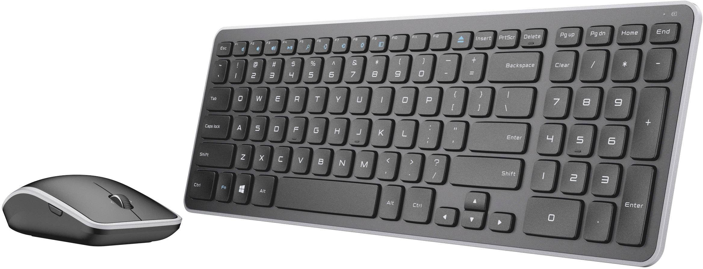 Dell KM714 Funk Tastatur, Maus-Set Deutsch, QWERTZ Schwarz