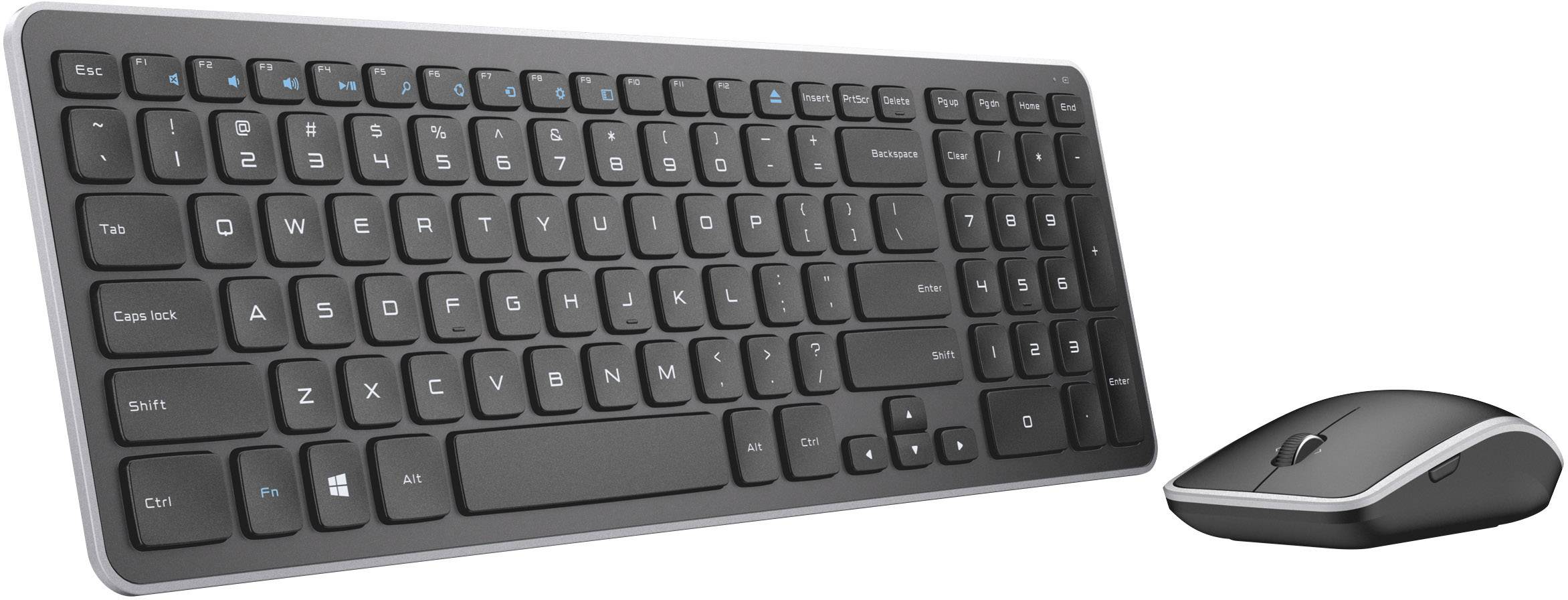 Dell KM714 Funk Tastatur, Maus-Set Deutsch, QWERTZ Schwarz