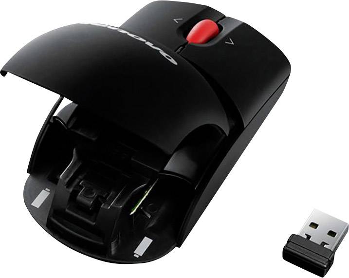 Lenovo 0A36188 Kabellose Maus Funk Laser Schwarz 2 Tasten 1600 dpi