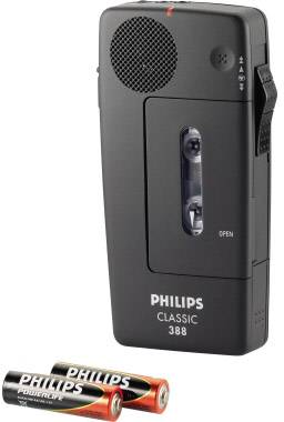 Philips Pocket Memo 388 Classic Analoges Diktiergerät Aufzeichnungsdauer (max.) 30 min Schwarz inkl. Trageschlaufe