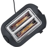 Severin AT 2589 Toaster mit Brötchenaufsatz Edelstahl (gebürstet), Schwarz Severin AT 2589 Toaster mit Brötchenaufsatz Edelstahl (gebürstet), Schwarz