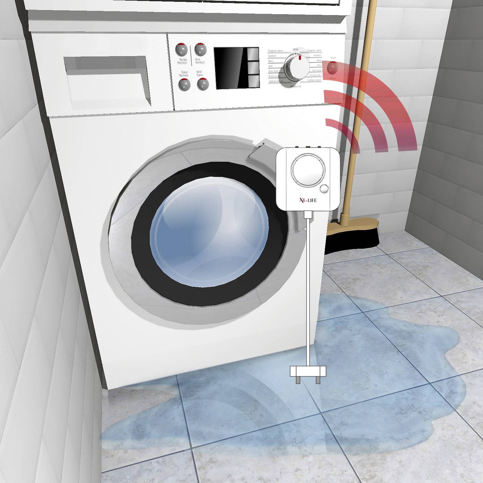 X4-LIFE 701564 Wassermelder inkl. 10 Jahres-Batterie batteriebetrieben