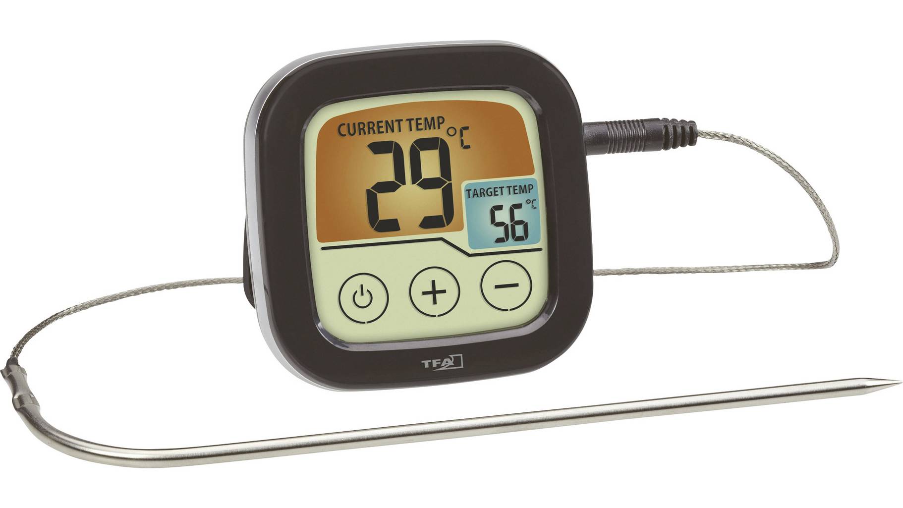 TFA 14.1509.01 Grill-Thermometer Ã?berwachung der Kerntemperatur, mit Touchscreen, Kabelsensor kerntemperatur bluetooth