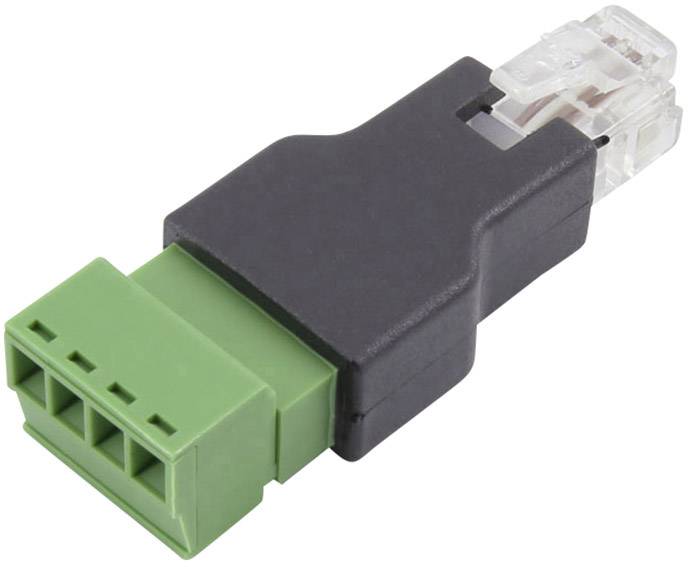 TRU COMPONENTS FL-29 RJ 11 Terminal Adapter FL-29 Stecker, gerade Polzahl Sensoren 6P4C 1St.