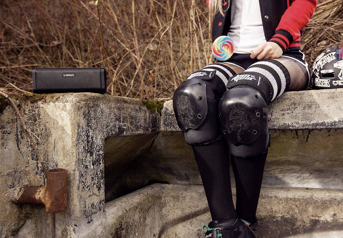 Lamax Street ST-1 Bluetooth® Lautsprecher FM Radio, Freisprechfunktion, SD, USB Schwarz, Türkis