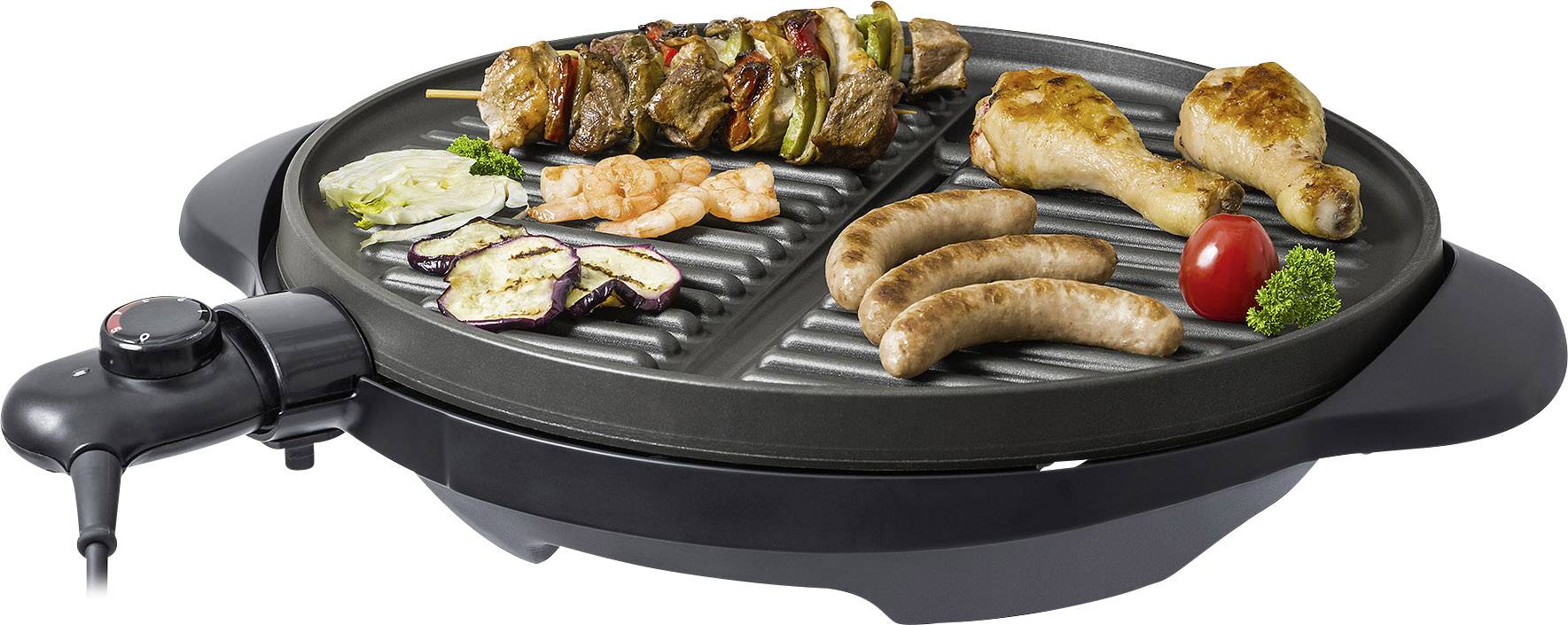 Steba VG 250 Elektro Grill Grill-Fläche (Durchmesser)=400mm Schwarz, Silber